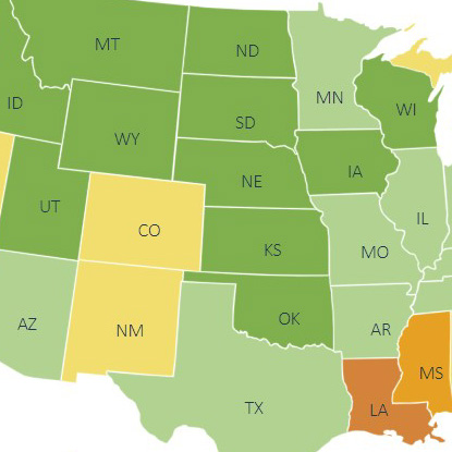 Most affordable states to live and rent