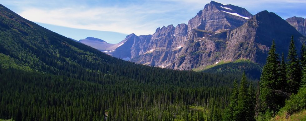Majestic mountains in Glacier National Park