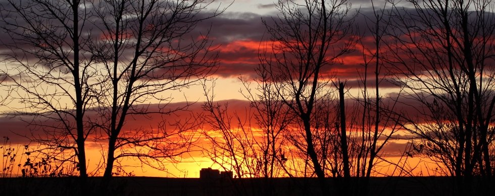 A beautiful sunset in Minot, North Dakota