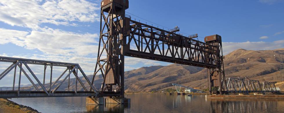 Clearwater River Railroad Bridge in Lewiston Idaho