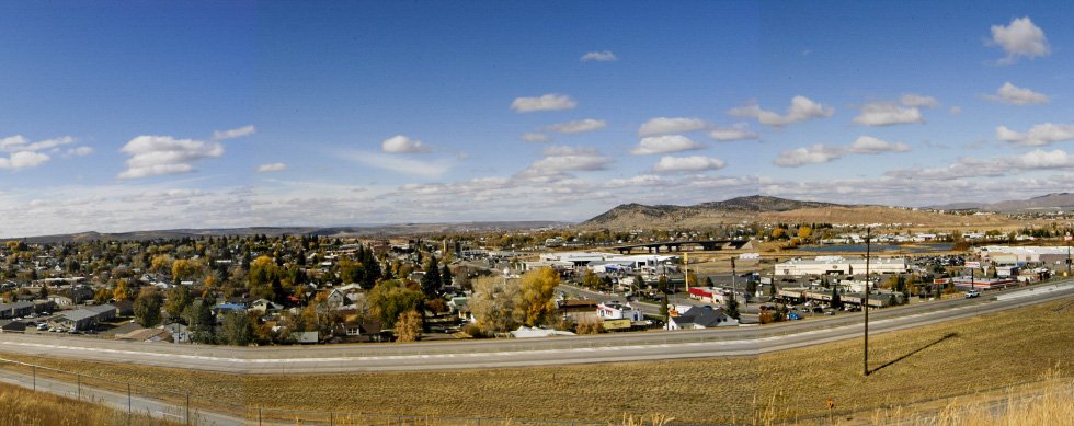 Evanston, Wyoming looking west over city