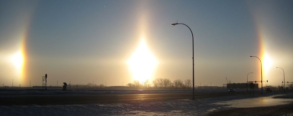 Sundogs in Fargo, North Dakota