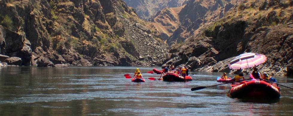 Floating down the Snake River Canyon