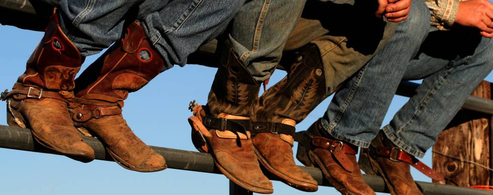 Wranglers at a county fair in Idaho