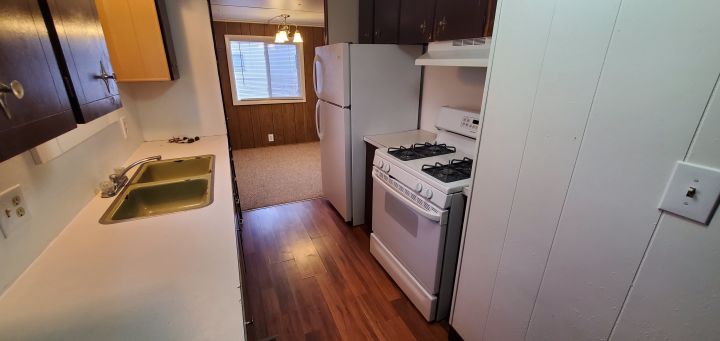 Galley Style Kitchen w/ Gas Stove