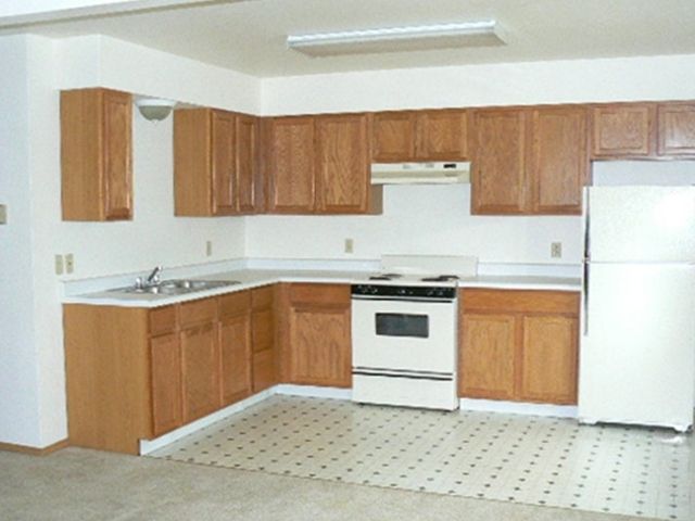 Kitchen with Oak Cabinets