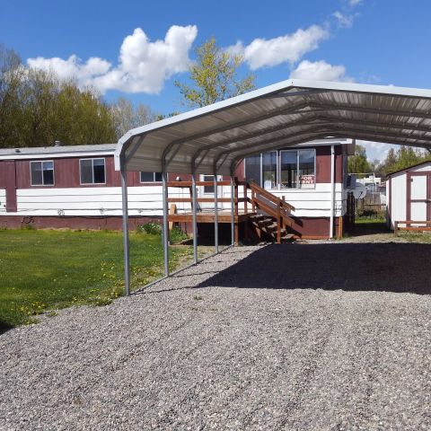 Front View with Carport