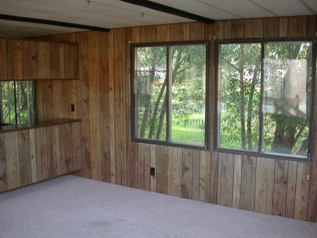 Living area looking out back