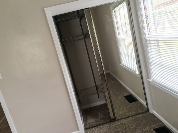Bedroom with New Closet Doors