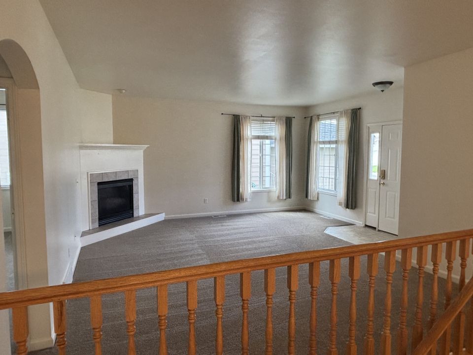 Living Room with Corner Gas Fireplace
