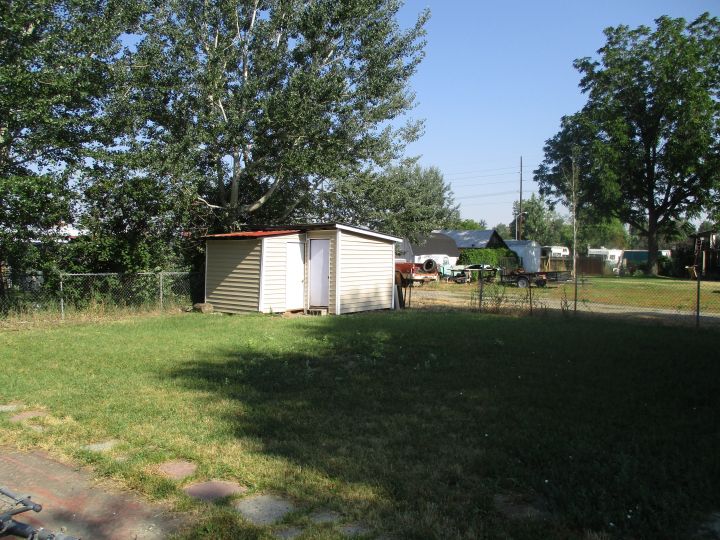 Back Yard with Storage Sheds