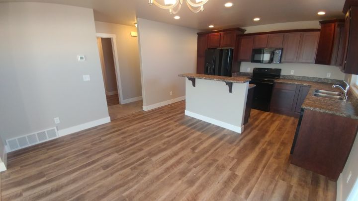 Open Concept Living Room & Kitchen