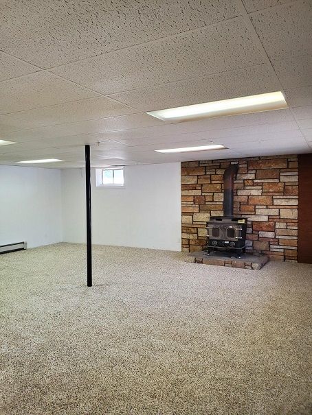 Downstairs Living Room with Decortative Wood ...