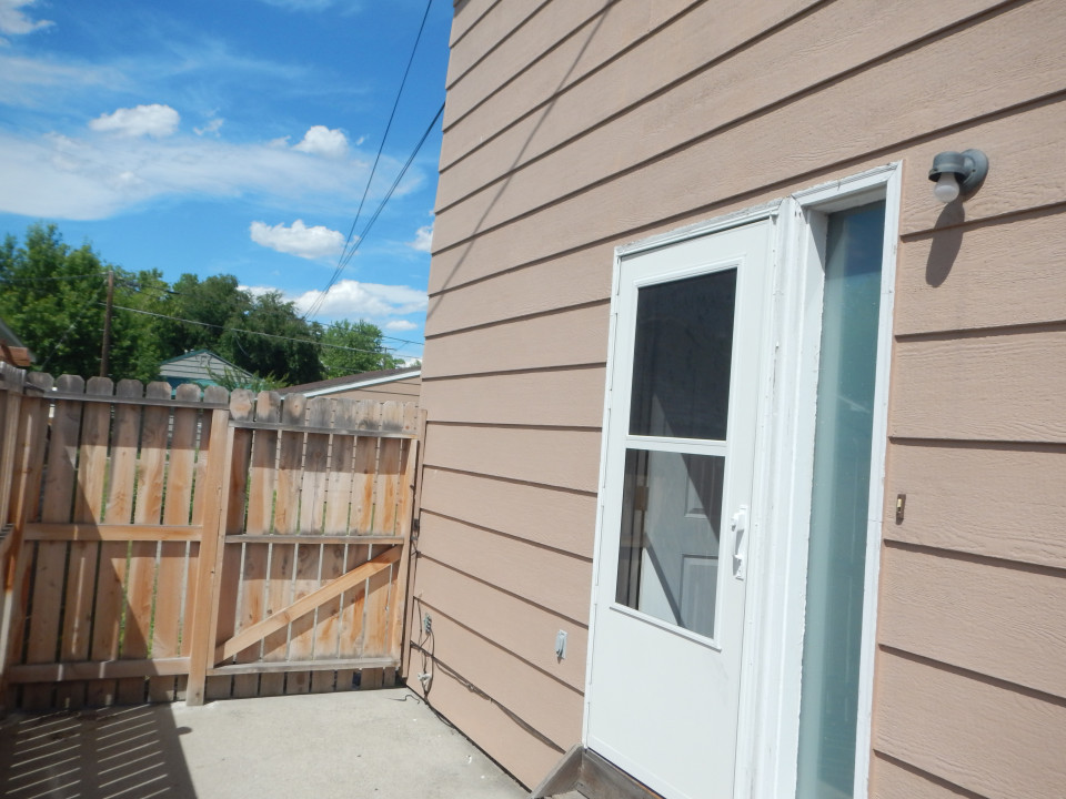 Enclosed Cement Patio off Living Room Area