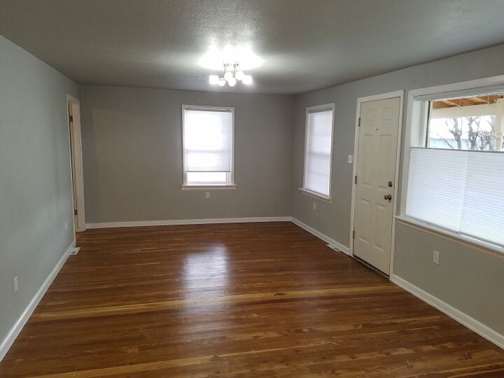 Living Room with Top Down Blinds