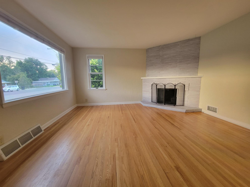 Upstairs Living Room with Decorative Fireplace
