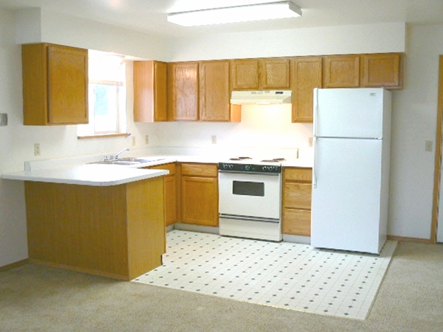 Kitchen with Oak Cabinets