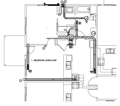 Floorplan of 1 Bedroom 1 Bath Unit